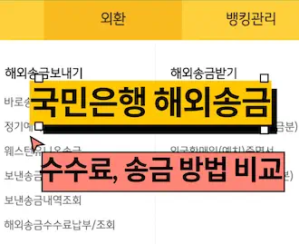 국민은행 해외송금 받기