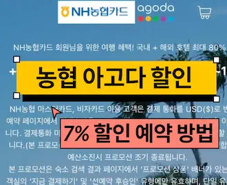 농협 아고다 할인